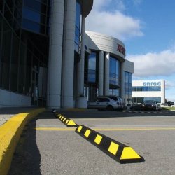 Checkers Parkeringsstop Park-it - 180cm Sort/Gul - genbrugsgummi