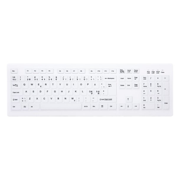 Cherry AK-C8100 medicinsk tastatur - trdls - hvid - nordisk