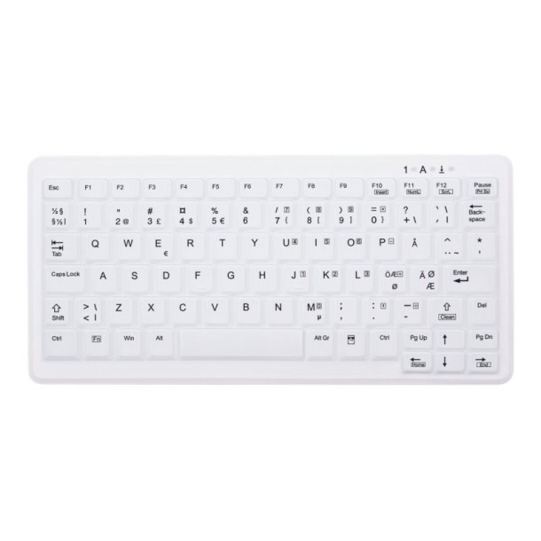 CHERRY AK-C4110 tastatur Medicinsk USB QWERTY Norsk Hvid