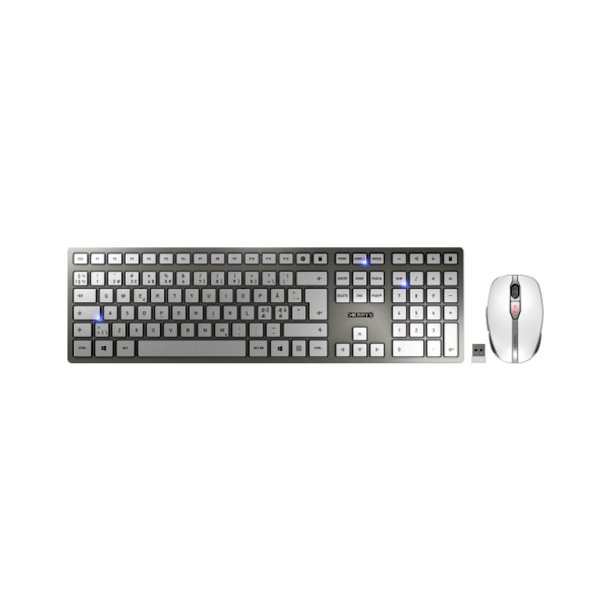 Cherry tastatur - DW 9100 - SLIM - RF trdls + Bluetooth - Nordisk - Slv