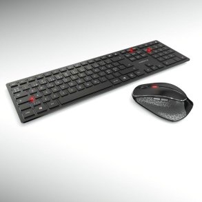 Cherry DW9500 slim tastatur og Mus - BT+tr�dl�s - Nordisk - Sort