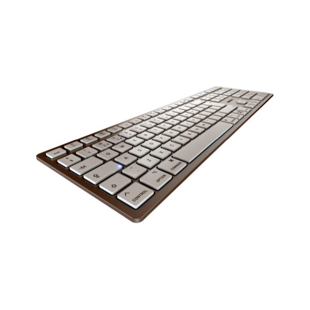 Cherry KW 9100 - SLIM MAC - tastatur - USB + Bluetooth - QWERTY - Nordisk - Slv