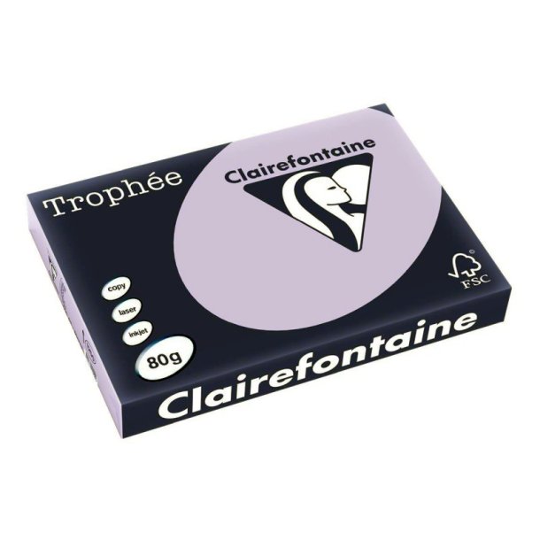 Clairefontaine Trophee farvet papir - A3 - 80g - lilla - 500 ark