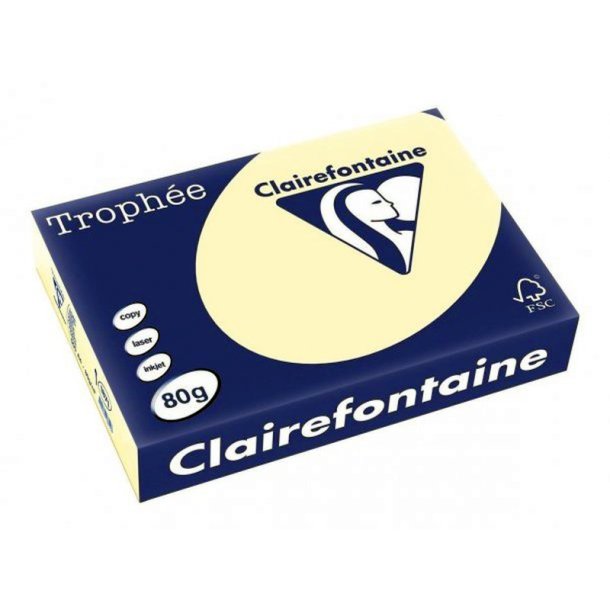 Clairefontaine Trophee farvet papir - A3 - 80g - sand - 500 ark