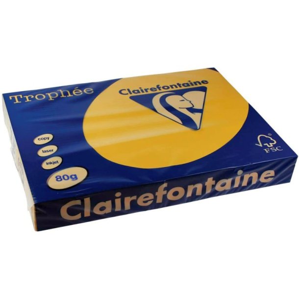 Clairefontaine Trophee farvet papir - A3 - 80g - gylden - 500 ark