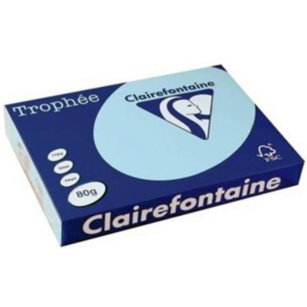 Clairefontaine Trophee farvet papir - A3 - 80g - lys bl - 500 ark