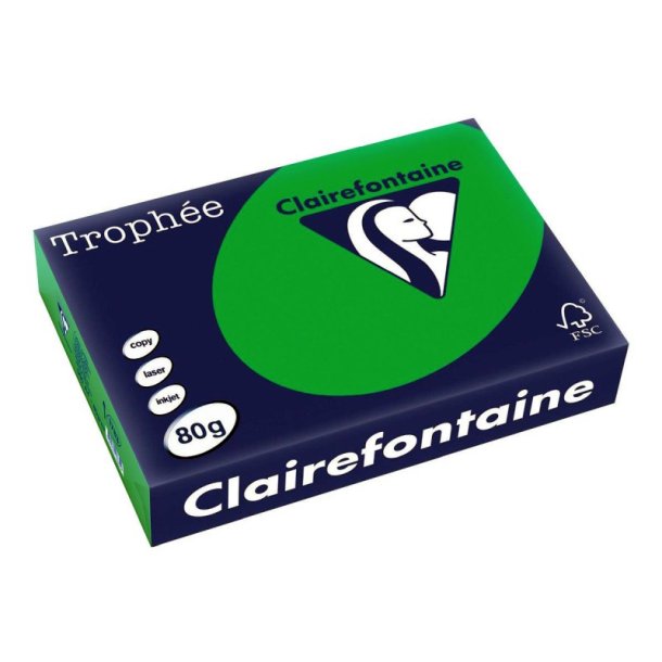 Clairefontaine Trophee farvet papir - A4 - 80g - Skovgrn - 500 ark