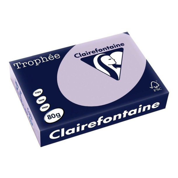 Clairefontaine Trophee farvet papir - A4 - 80g - Lilla - 500 ark