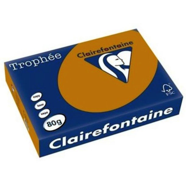 Clairefontaine Trophee farvet papir - A4 - 80g - Kanel - 500 ark