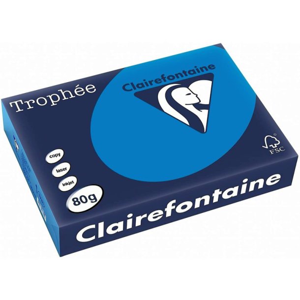 Clairefontaine Trophee farvet papir - A3 - 80g - dybbl - 500 ark