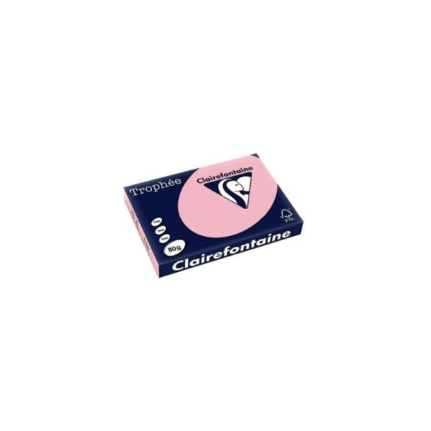 Clairefontaine Trophee farvet papir - A3 - 80g - rosa - 500 ark