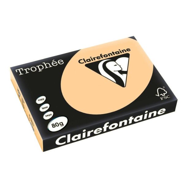 Clairefontaine Trophee farvet papir - A3 - 80g - laks - 500 ark