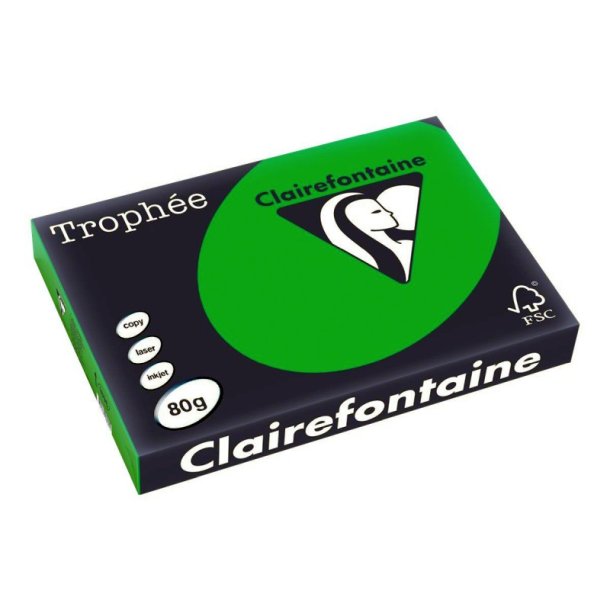 Clairefontaine Trophee farvet papir - A3 - 80g - skovgrn - 500 ark