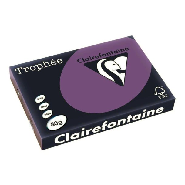 Clairefontaine Trophee farvet papir - A3 - 80g - violet - 500 ark