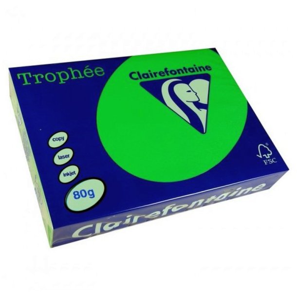 Clairefontaine Trophee farvet papir - A3 - 80g - grn - 500 ark