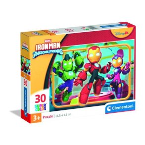 Clementoni puslespil 30 brikker - Marvel Iron-Man Awesome Friends