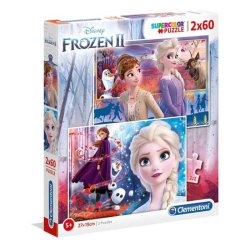 Clementoni puslespil 2 x 60 brikker - Disney Frozen 2