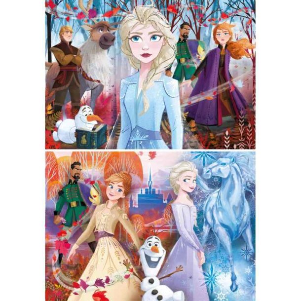 Clementoni puslespil 2 x 20 brikker - Disney Frozen