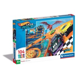 Clementoni puslespil 104 brikker - Hotwheels