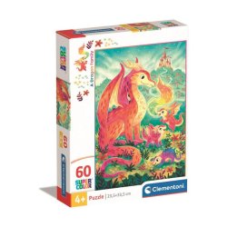 Clementoni puslespil 60 brikker - Noli A Dragon Family