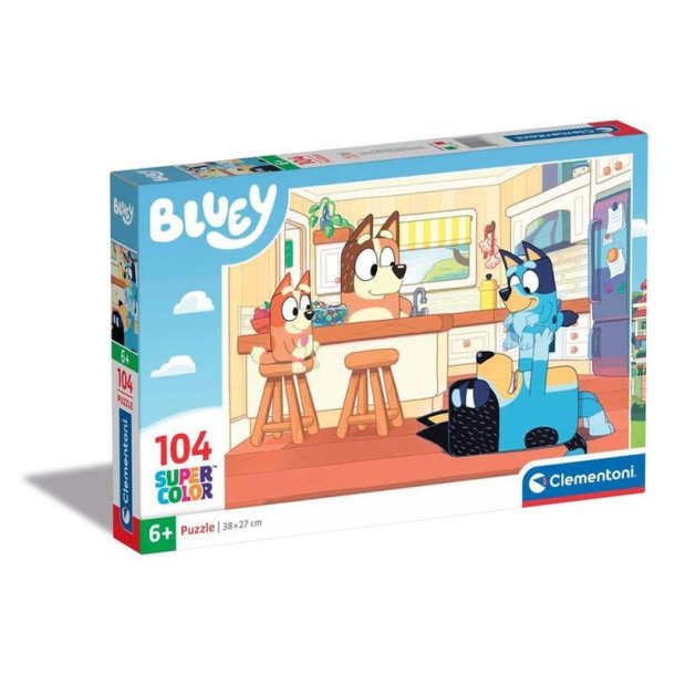 Clementoni puslespil 104 brikker - Bluey