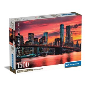 Clementoni puslespil 1500 brikker - CB HQC East River At Dusk