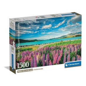 Clementoni puslespil 1500 brikker - CB HQC Lupins at Lake Tekapo