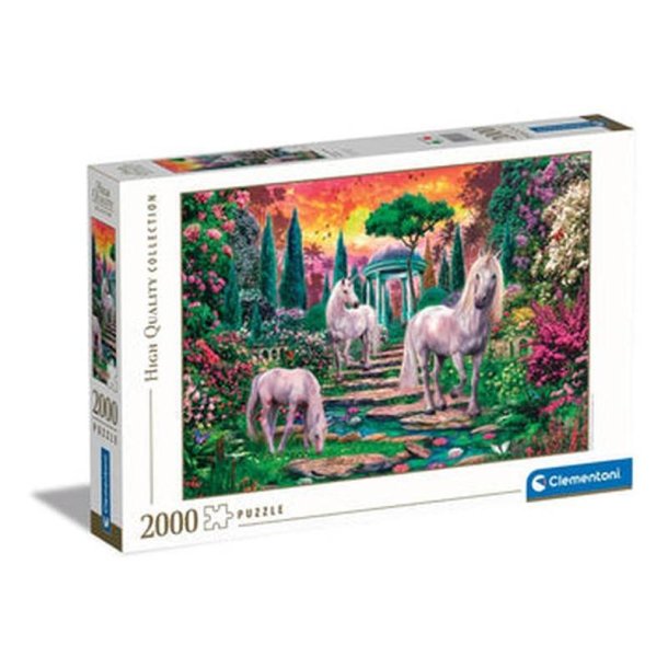 Clementoni puslespil 2000 brikker - HQC Classical Garden Unicorns