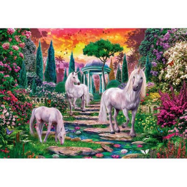 Clementoni puslespil 2000 brikker - HQC Classical Garden Unicorns
