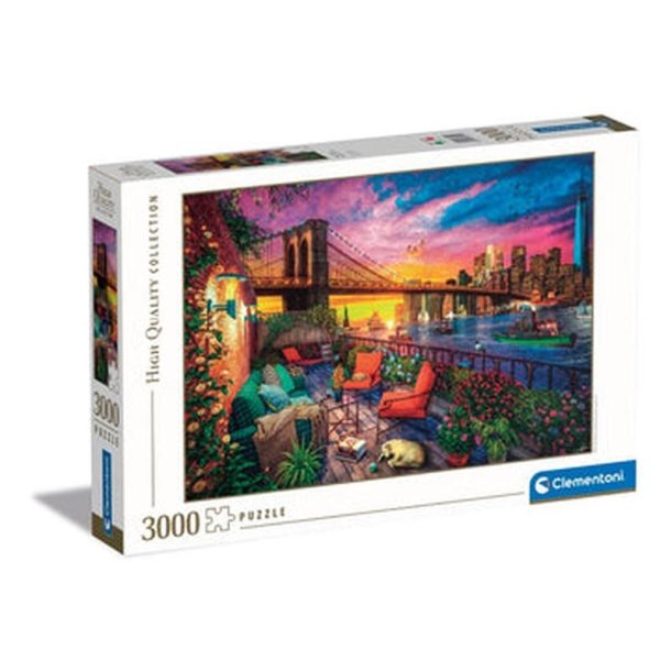 Clementoni puslespil 3000 brikker - HQC Manhattan Balcony Sunset