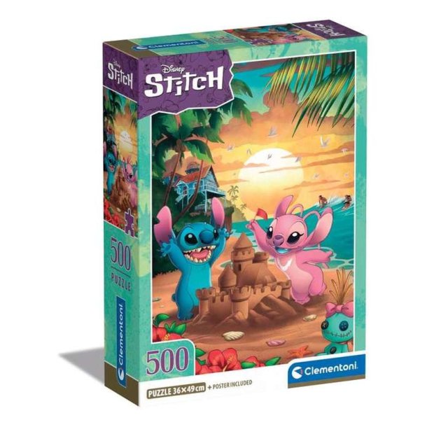 Clementoni puslespil 500 brikker - CB HQC Disney Stitch