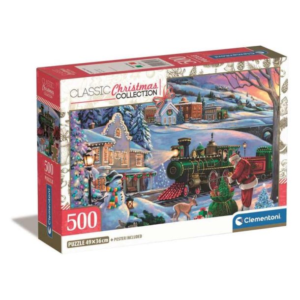 Clementoni puslespil 500 brikker - CB HQC Christmas Train
