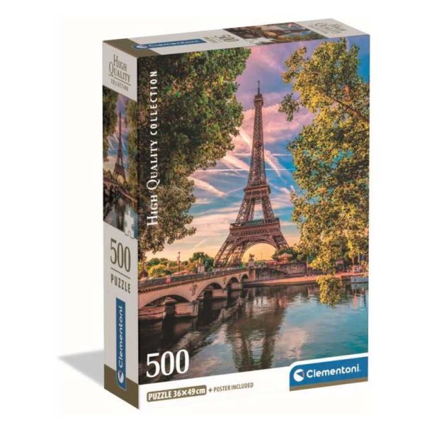 Clementoni puslespil 500 brikker - CB HQC Along The Seine