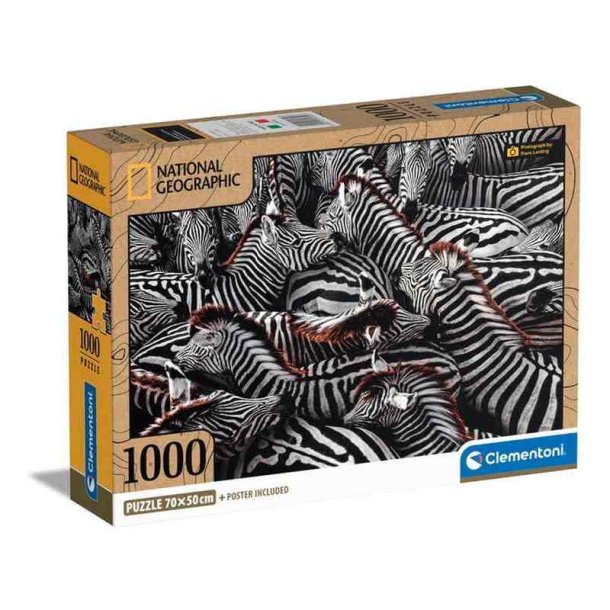 Clementoni puslespil 1000 brikker - CB HQC NG Zebra
