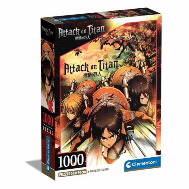 Clementoni puslespil 1000 brikker - CB HQC Attack on Titans