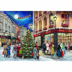 Clementoni puslespil 1000 brikker - CB HQC A Christmas Stroll