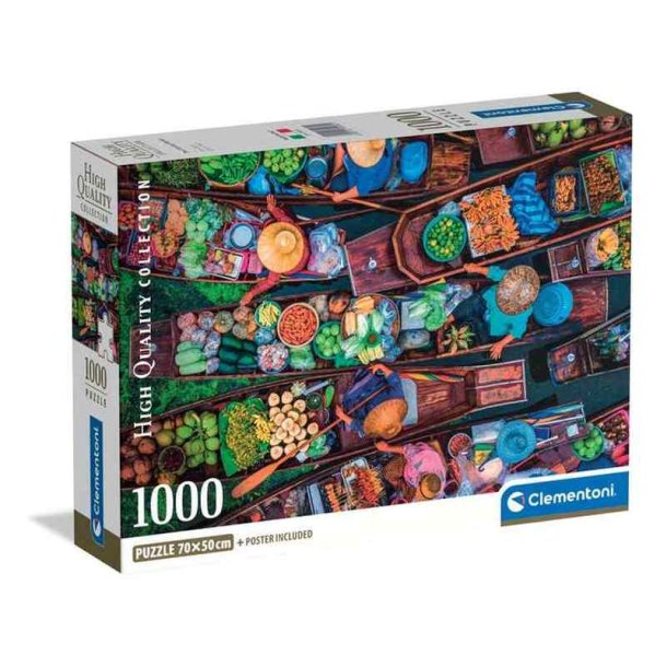 Clementoni puslespil 1000 brikker - CB HQC Thai Floating Market