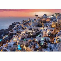 Clementoni puslespil 1000 brikker - CB HQC Shades Santorini