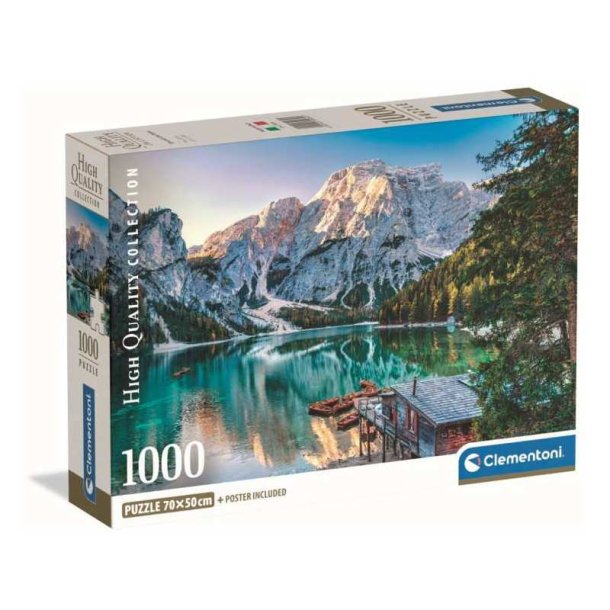 Clementoni puslespil 1000 brikker - CB HQC Emerald Lake Braies