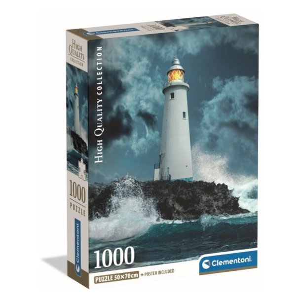 Clementoni puslespil 1000 brikker - CB HQC Lighthouse In The Storm