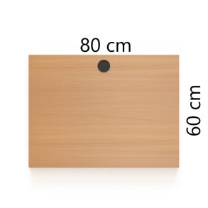 ConSet Bordplade 80x60 - B�g - Rektangul�r