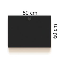 ConSet Bordplade 80x60 - Sort - Rektangul�r