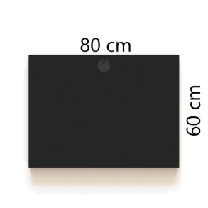 ConSet Bordplade 80x60 - Sort - Rektangul�r