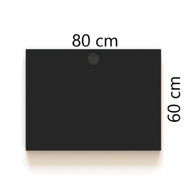 ConSet Bordplade 80x60 - Sort - Rektangul�r