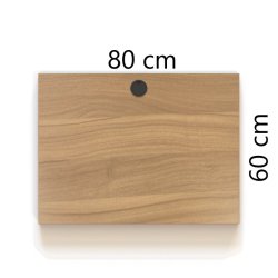 ConSet Bordplade 80x60 - Valn�d - Rektangul�r