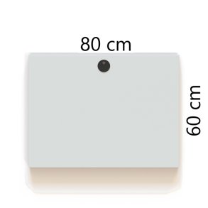 ConSet Bordplade 80x60 - Hvid - Rektangul�r