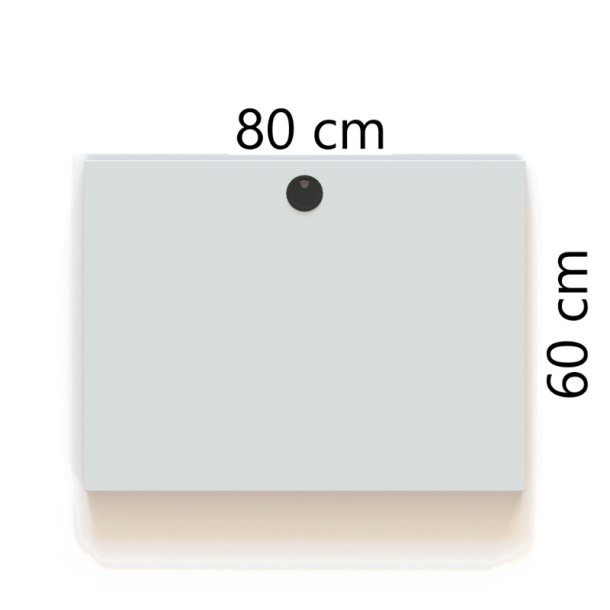 ConSet Bordplade 80x60 - Hvid - Rektangul�r