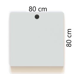 ConSet Bordplade 80x80 - Hvid - Rektangul�r