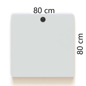 ConSet Bordplade 80x80 - Hvid - Rektangul�r