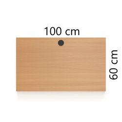 ConSet Bordplade 100x60 - B�g - Rektangul�r